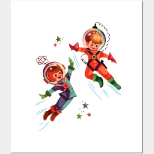 Retro Space-Kids! Posters and Art